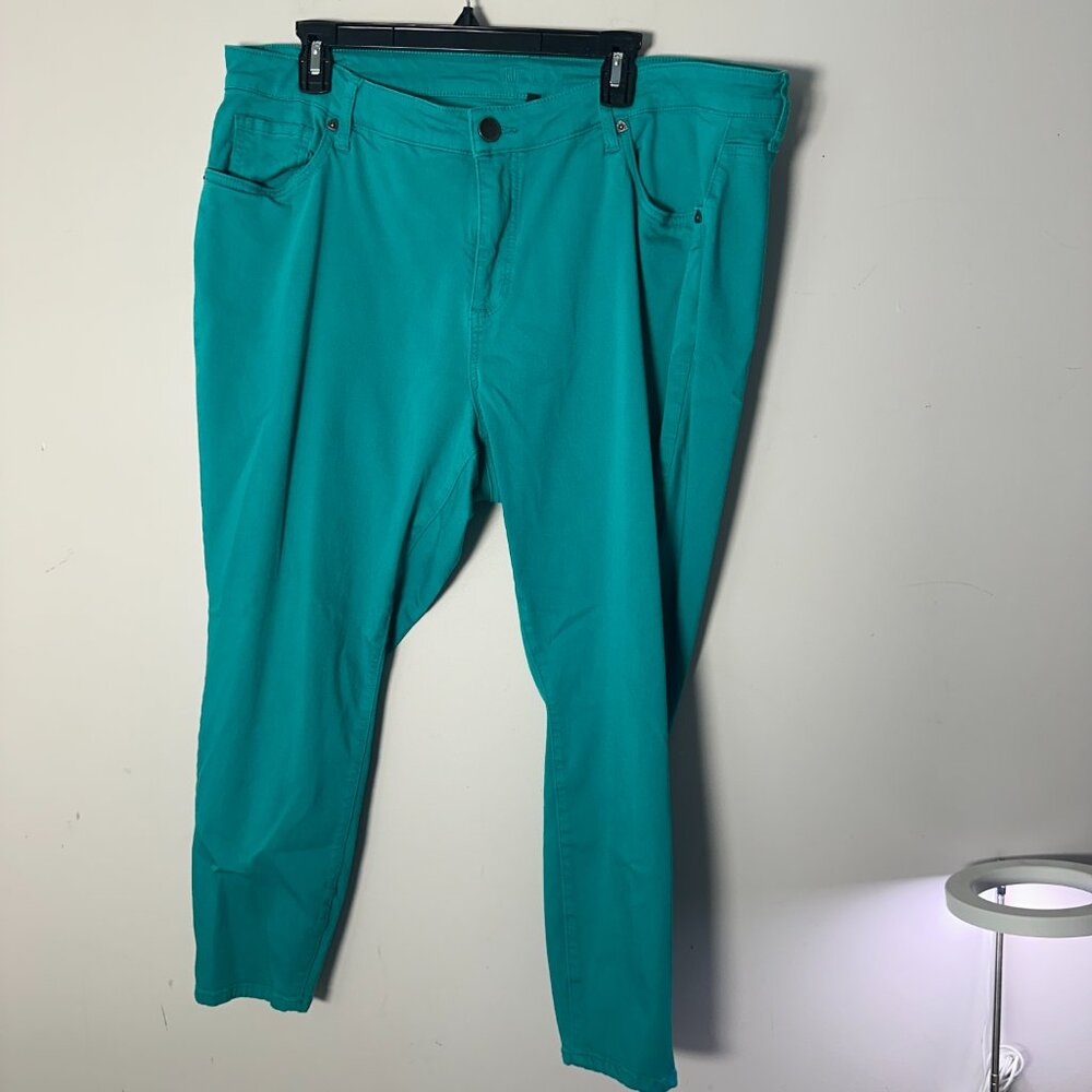 EUC Womens Kut from the Kloth Denim Jeans Teal Green 20W 20 Stretchy - Picture 1 of 5